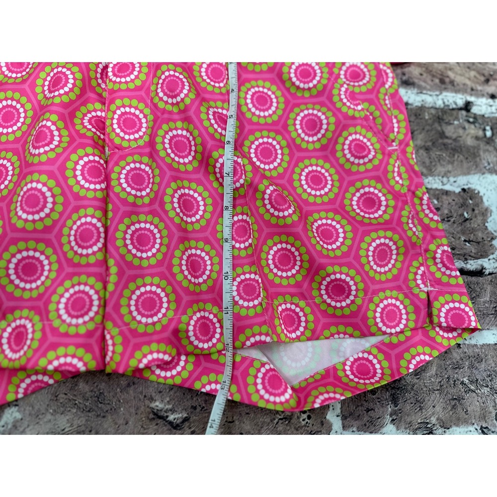 Birdies and Bows Womens Pink Lime Green Ruffle Golf Polo and Shorts Set Small - Picture 8 of 16